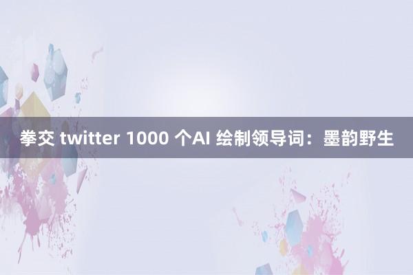 拳交 twitter 1000 个AI 绘制领导词：墨韵野生